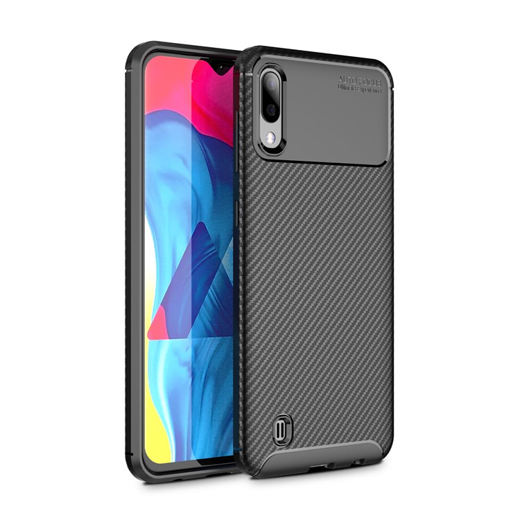 Carbon Fiber Texture TPU Shockproof Case Cover Samsung Galaxy M10 - Black-1