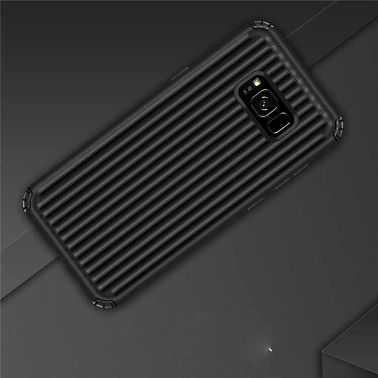 Suitcase Shaped PC TPU Hybrid Shockproof Phone Shell Samsung Galaxy S8 G950 - Black-2