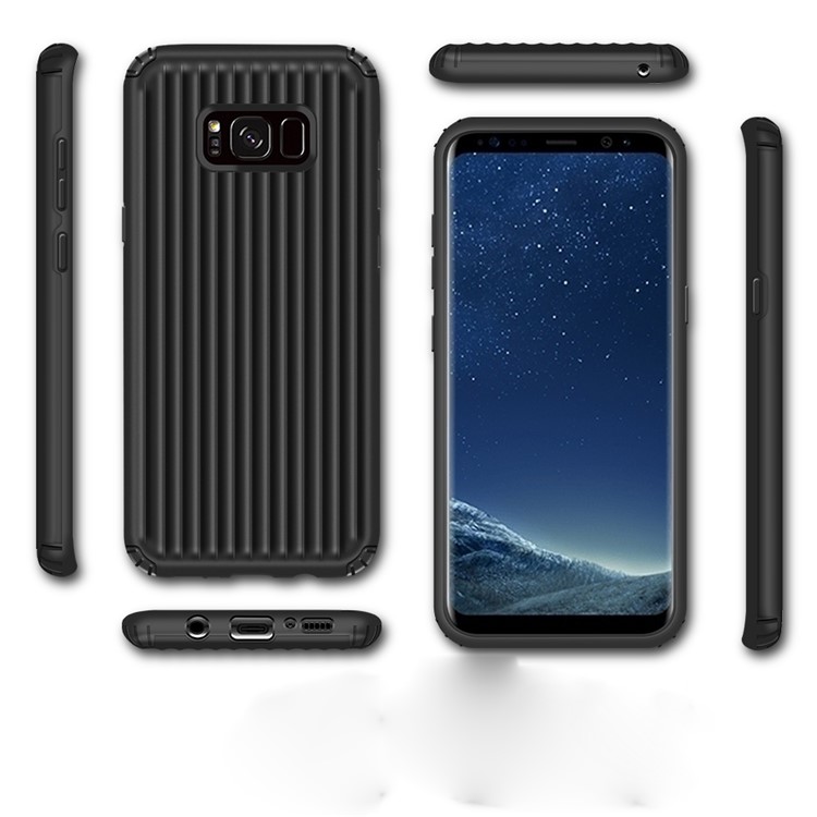 Suitcase Shaped Shock-proof PC TPU Hybrid Cover for Samsung Galaxy S8+ G955 - Black-2