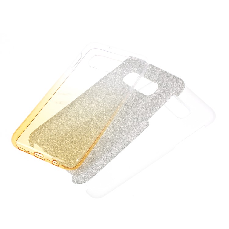

3-in-1 Gradient Color PC TPU Hybrid Cell Phone Case for Samsung Galaxy S10e - Gold, Galaxy S10e