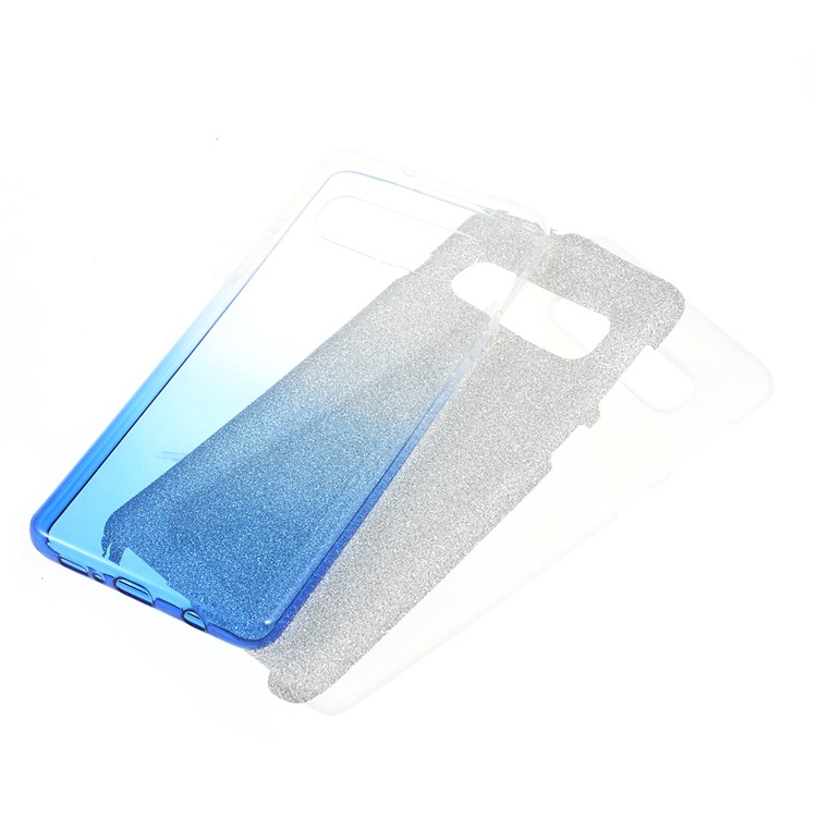 

[Gradient Color] 3-in-1 PC TPU Hybrid Phone Cover Case for Samsung Galaxy S10 - Blue, Galaxy S10