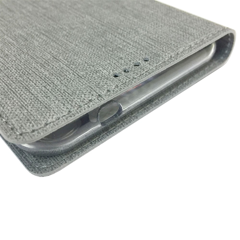 VILI DMX Cross Texture Card Holder Leather Stand Cover for Samsung Galaxy S10 - Grey-13