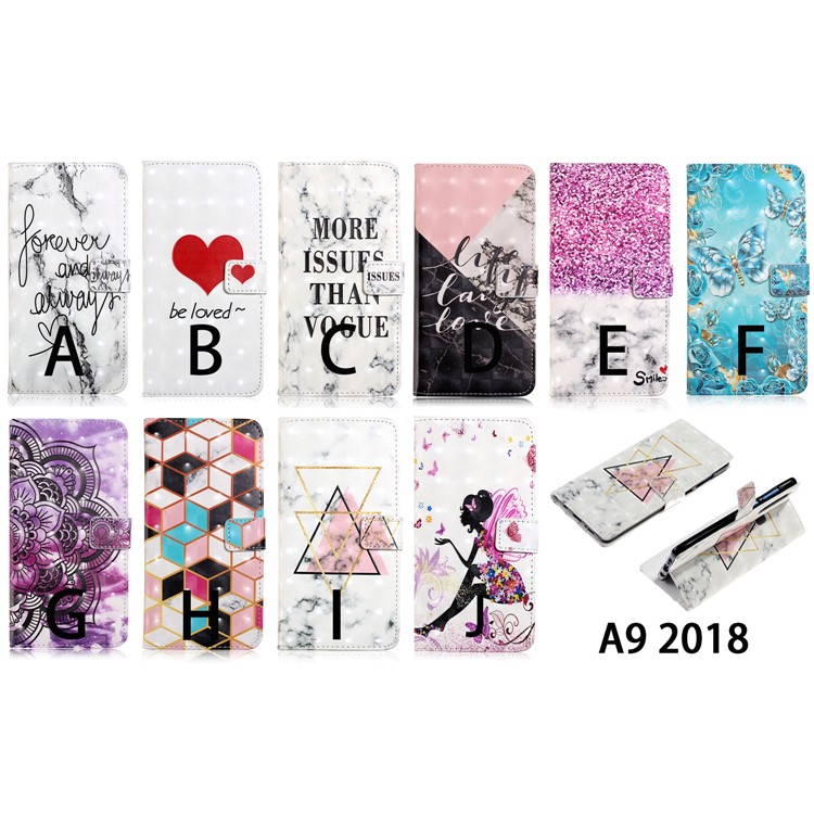 Embossment Patterned Leather Wallet Case for Samsung Galaxy A9 (2018) A920 / A9 Star Pro / A9s - Forever and Always-8