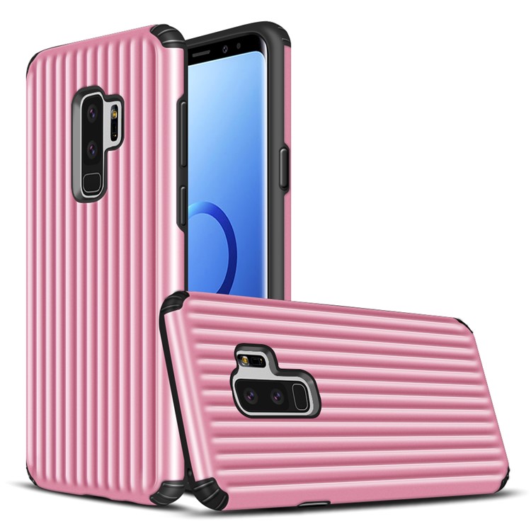 

Чемодан В Форме ПК ТПУ Комбинированный Телефон Чехол Для Samsung Galaxy S9 + G965 - Розовый, Galaxy S9+
