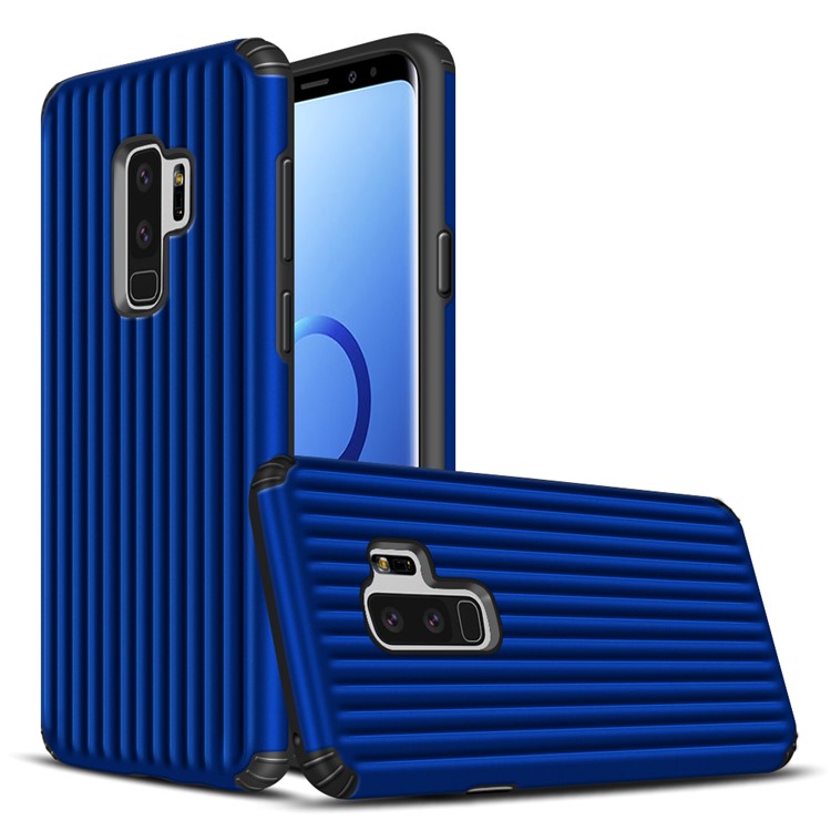 Suitcase Shaped PC TPU Combo Phone Cover for Samsung Galaxy S9+ G965 - Dark Blue-1