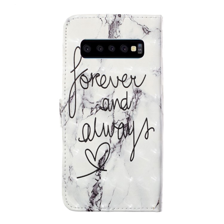 Embossment Patterned Leather Wallet Case for Samsung Galaxy S10 Plus - Forever and Always-2