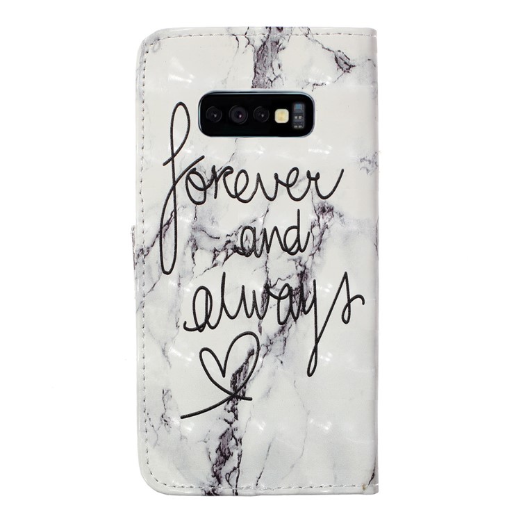 Embossment Patterned Leather Wallet Case for Samsung Galaxy S10e - Forever and Always-2