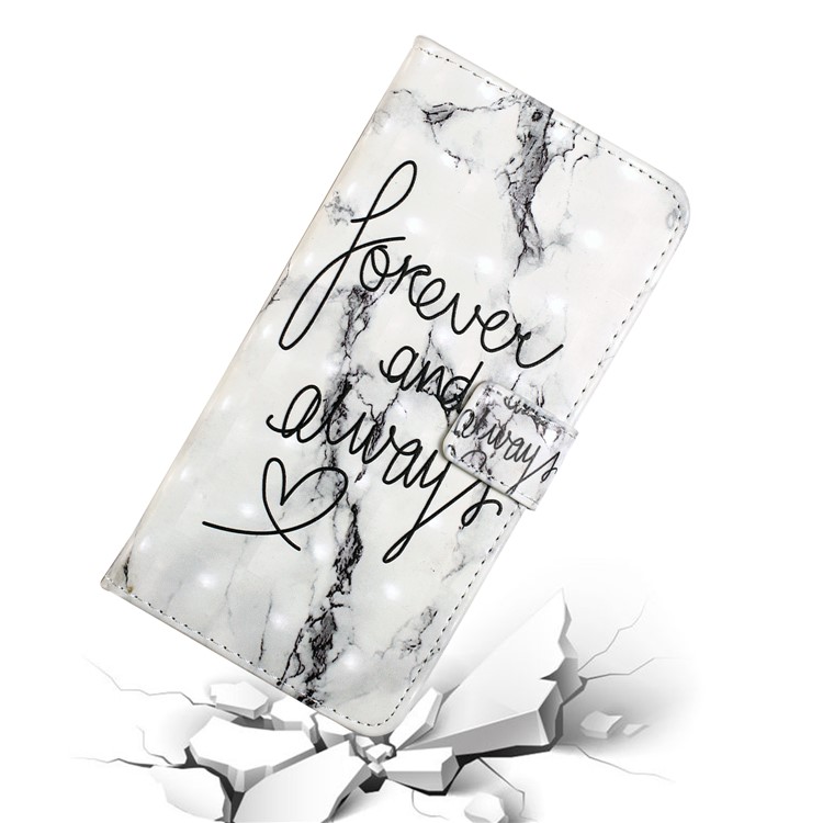 Embossment Patterned Leather Wallet Case for Samsung Galaxy S10 - Forever and Always-6