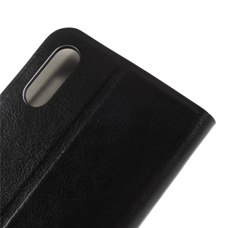 Crazy Horse Stand Leather Phone Cover with Card Slot for Samsung Galaxy M10 - Black-5