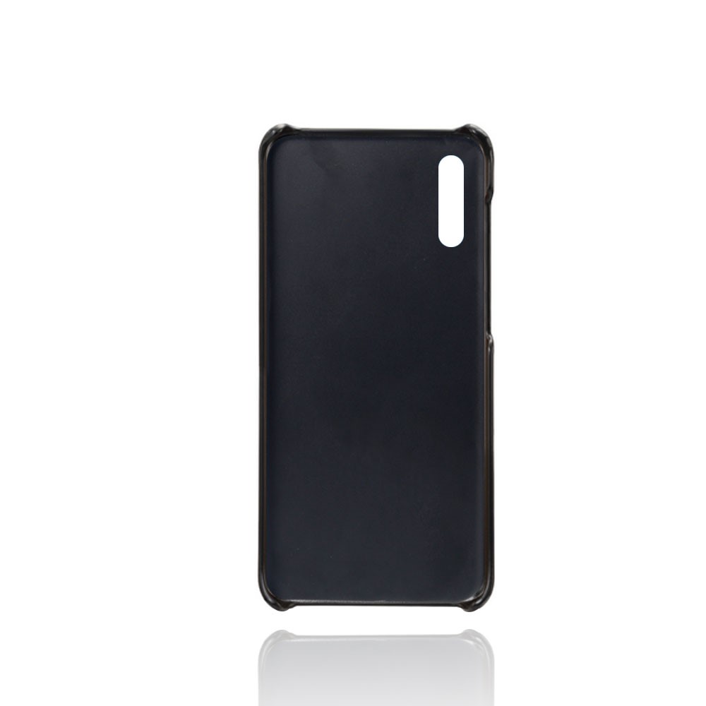 Dual Card Slots PU Leather Coated PC Mobile Phone Shell for Samsung Galaxy A50 - Black-3