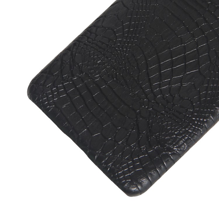 KSQ Crocodile Skin PU Leather Coated PC Case for Samsung Galaxy A50 - Black-5