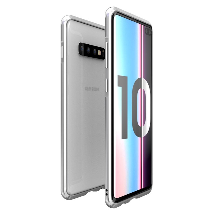 

LUPHIE for Samsung Galaxy S10 Plus Metal Mobile Phone Case - Silver, Galaxy S10 Plus