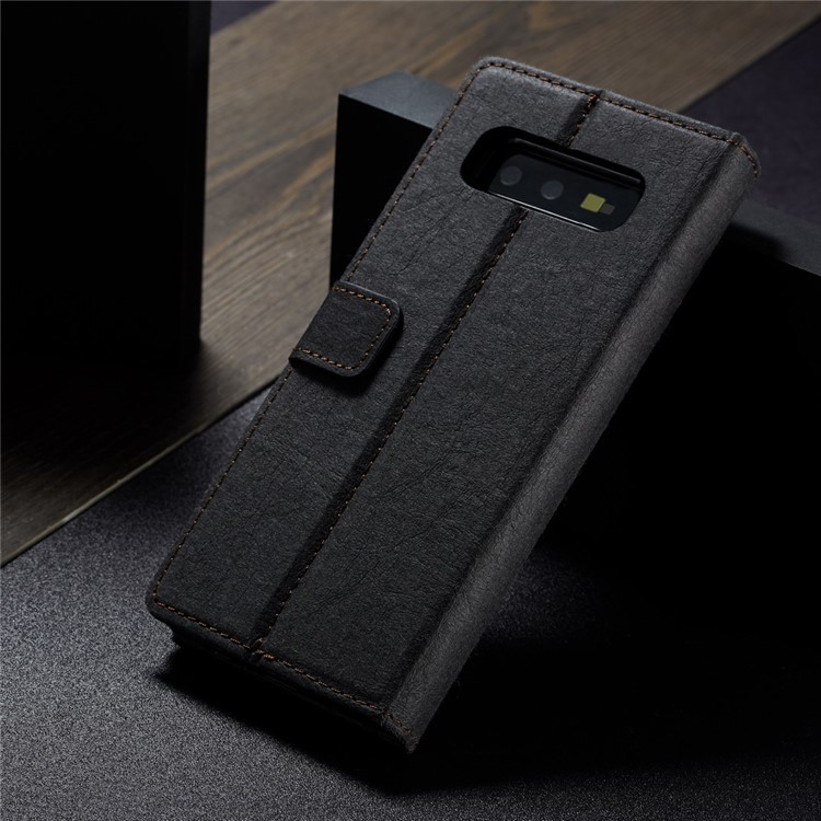 WHATIF Detachable Waterproof Paper Cover PU Leather Phone Case for Samsung Galaxy S10e - Black-15