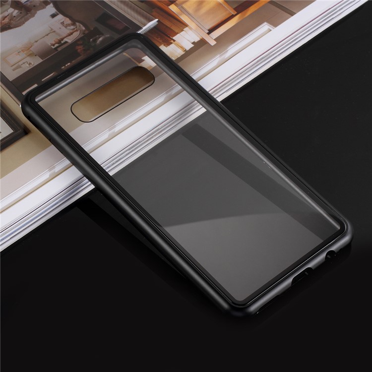Struttura Magnetica Staccabile In Metallo + copertura Posteriore In Vetro Temperato Per Samsung Galaxy S10 - Nero-5
