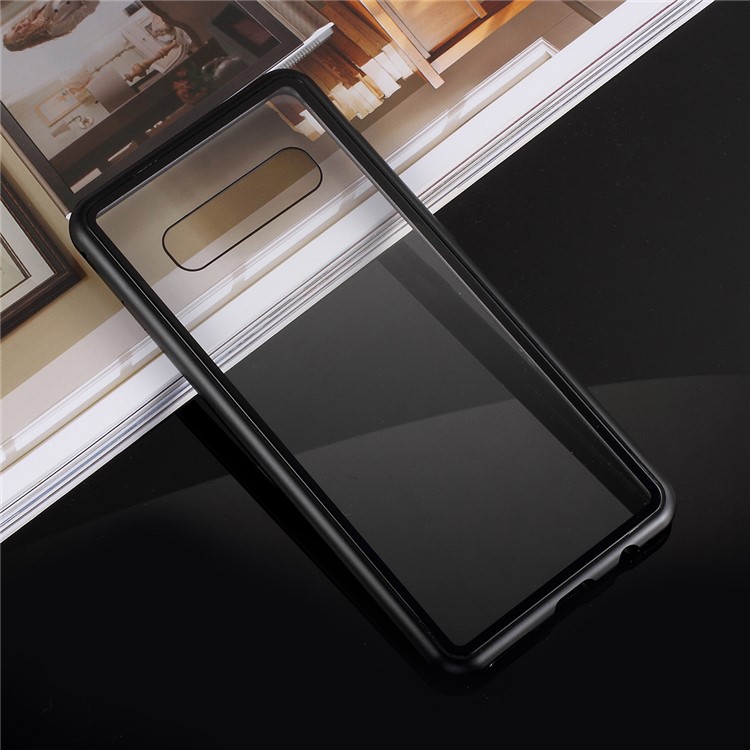 Struttura Magnetica Staccabile In Metallo + copertura Posteriore In Vetro Temperato Per Samsung Galaxy S10 - Nero-6