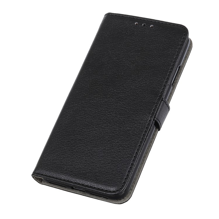 Litchi Skin Leather Wallet Case for Samsung Galaxy A10 - Black-9