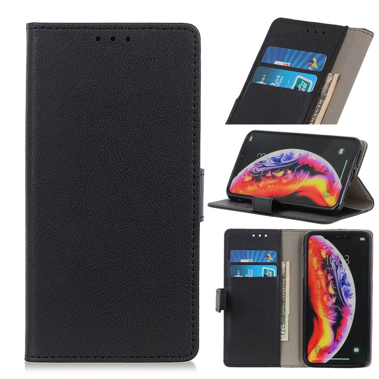 Wallet Leather Stand Case for Samsung Galaxy M10 - Black-1