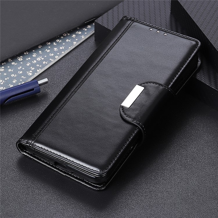 PU Leather Protection Cell Phone Cover with Wallet Stand for Samsung Galaxy A40 - Black-12