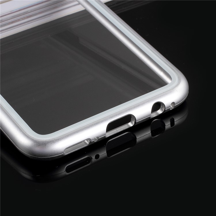 Detachable Magnetic Metal Frame + Tempered Glass Back Protection Cover for Samsung Galaxy S10e - Silver-4