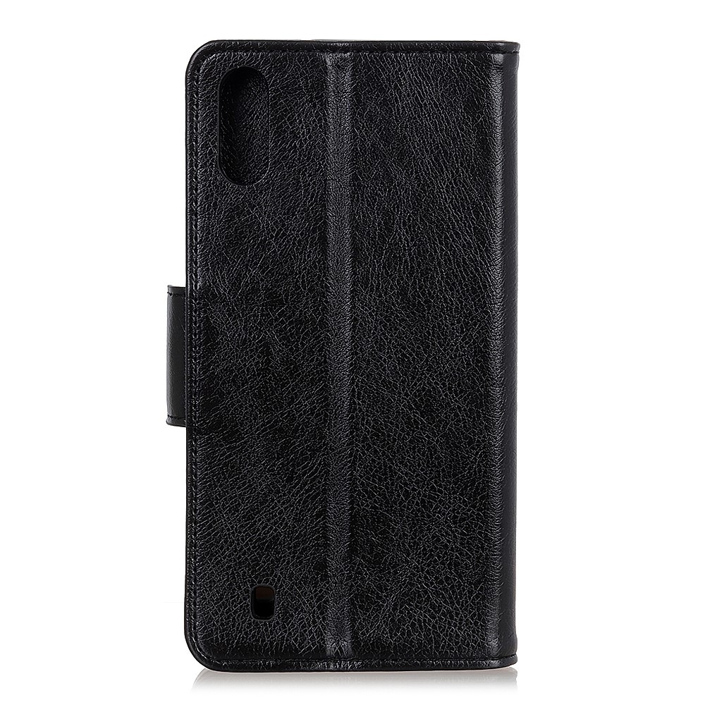 Nappa Texture Split Leather Wallet Stand Case for Samsung Galaxy A10 - Black-3