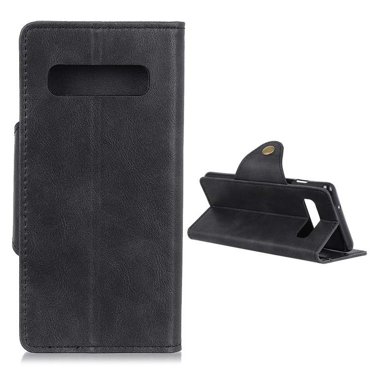 PU Leather Wallet Stand Cell Phone Case for Samsung Galaxy S10 5G - Black-1