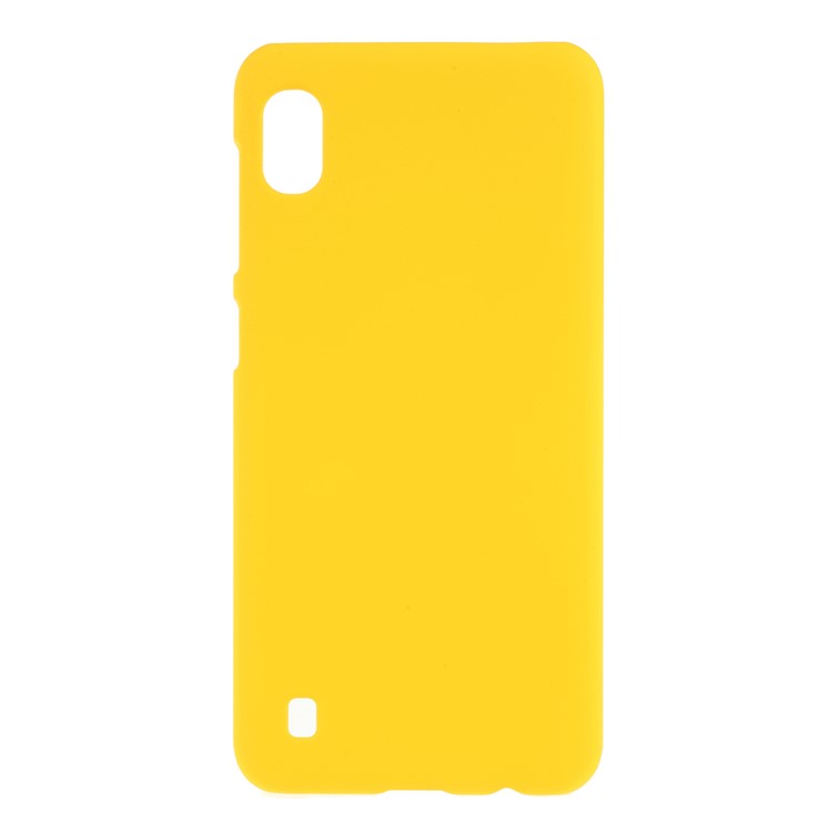 Rubberized Plastic Hard Phone Case Accessory for Samsung Galaxy A10 - Yellow-1