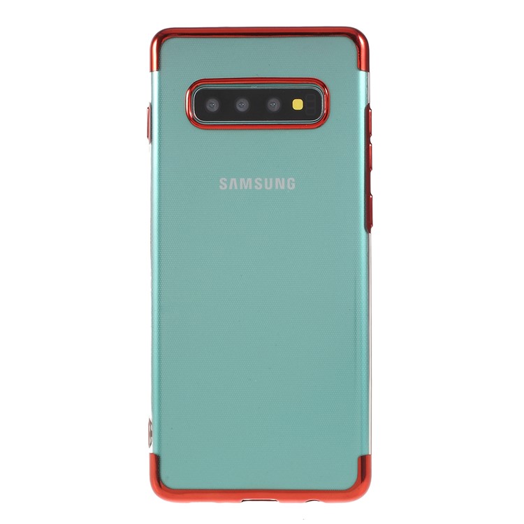 

Задняя Крышка Из Гальванического Мягкого TPU Для Samsung Galaxy S10 Plus - Красный, Galaxy S10 Plus