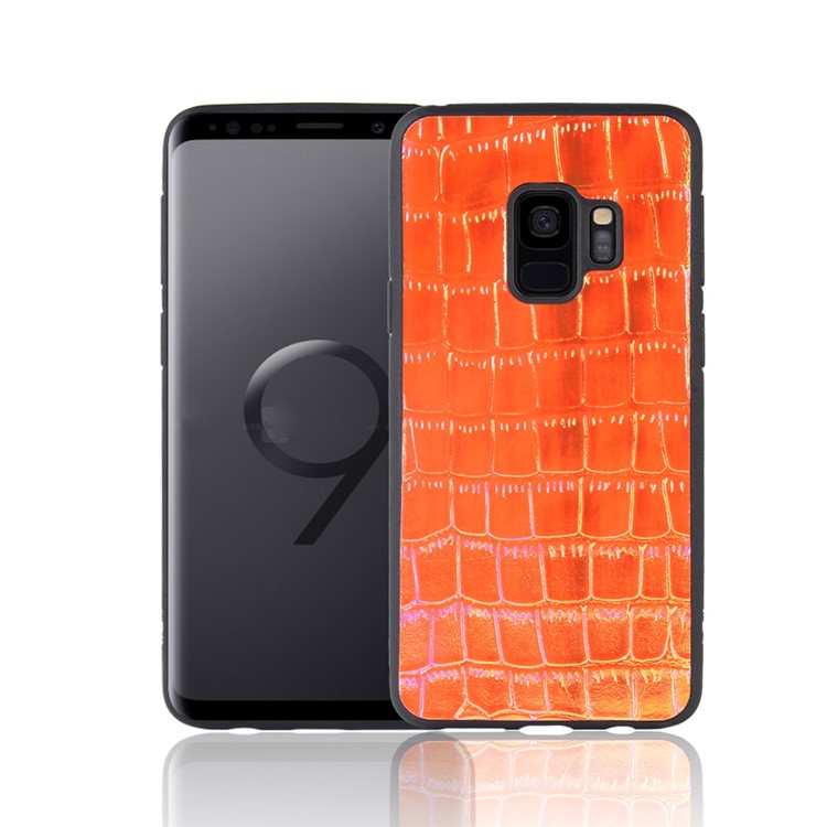 

PU Leather Coated TPU Soft Case for Samsung Galaxy S9 SM-G960 - Brown, Galaxy S9