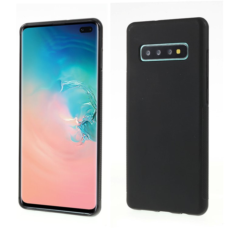 Anti-slip Matte TPU Phone Case for Samsung Galaxy S10 Plus - Black-1