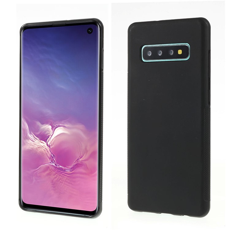 Anti-slip Matte TPU Phone Case Shell for Samsung Galaxy S10 - Black-1