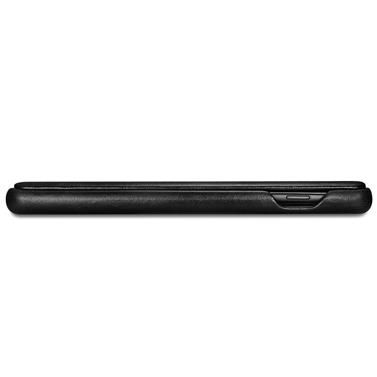 ICARER Curved Edge Vintage Genuine Leather Case Cover for Samsung Galaxy S10 - Black-8