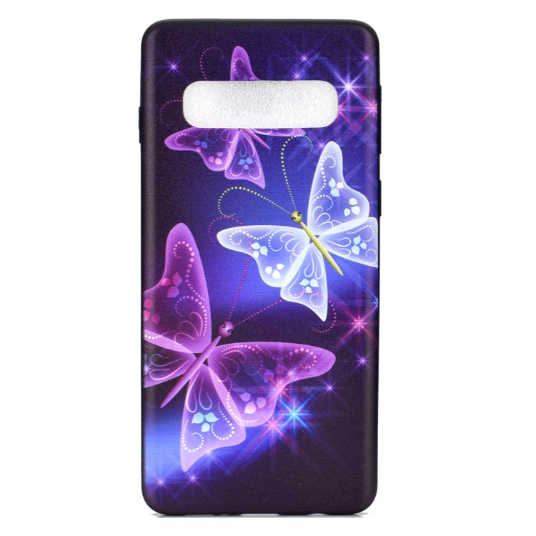 Pattern Printing Soft TPU Mobile Cover for Samsung Galaxy S10 - Pretty Butterflies-2