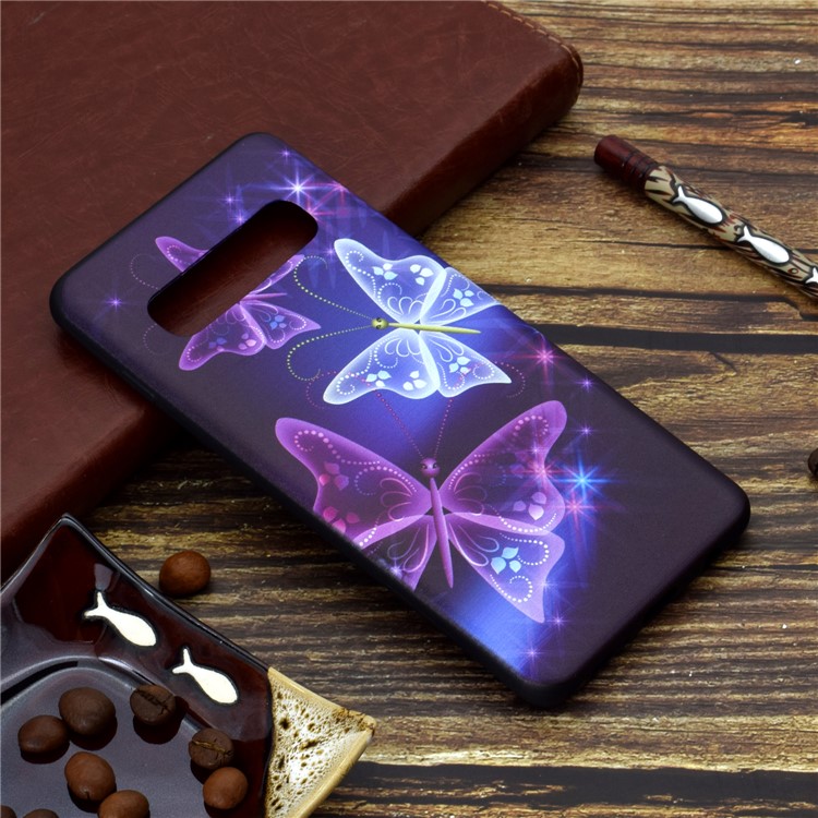 Pattern Printing Soft TPU Mobile Cover for Samsung Galaxy S10 - Pretty Butterflies-6