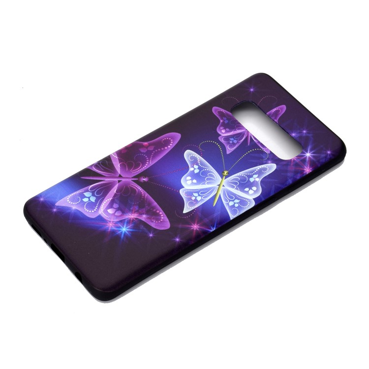 Pattern Printing Soft TPU Mobile Cover for Samsung Galaxy S10 Plus - Pretty Butterflies-3