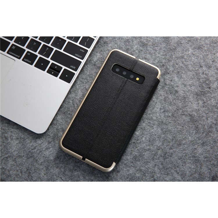 CMAI2 PU Leather Card Holder Case for Samsung Galaxy S10 Plus - Black-11