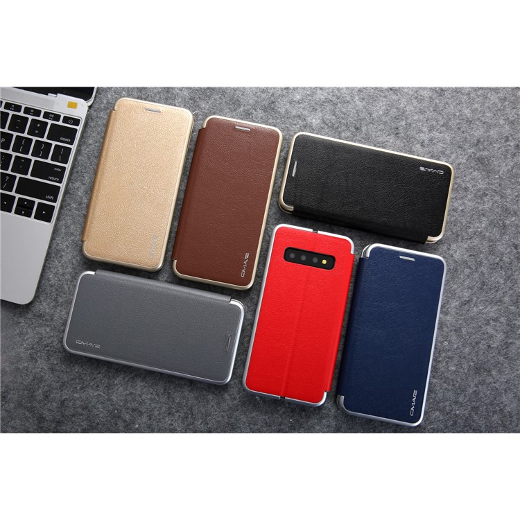 CMAI2 PU Leather Card Holder Case for Samsung Galaxy S10 Plus - Black-14