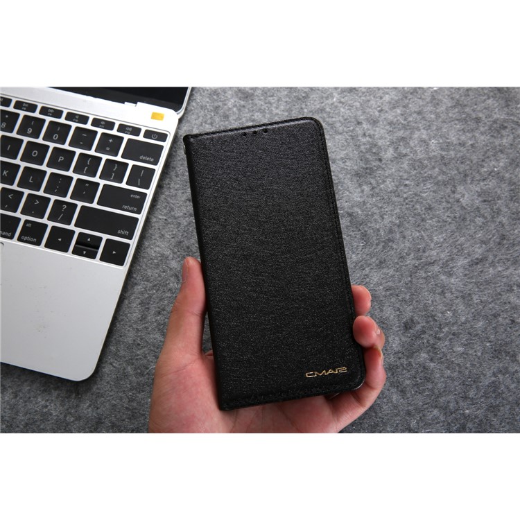 CMAI2 Silk Texture Leather Wallet Case for Samsung Galaxy S10 - Black-13