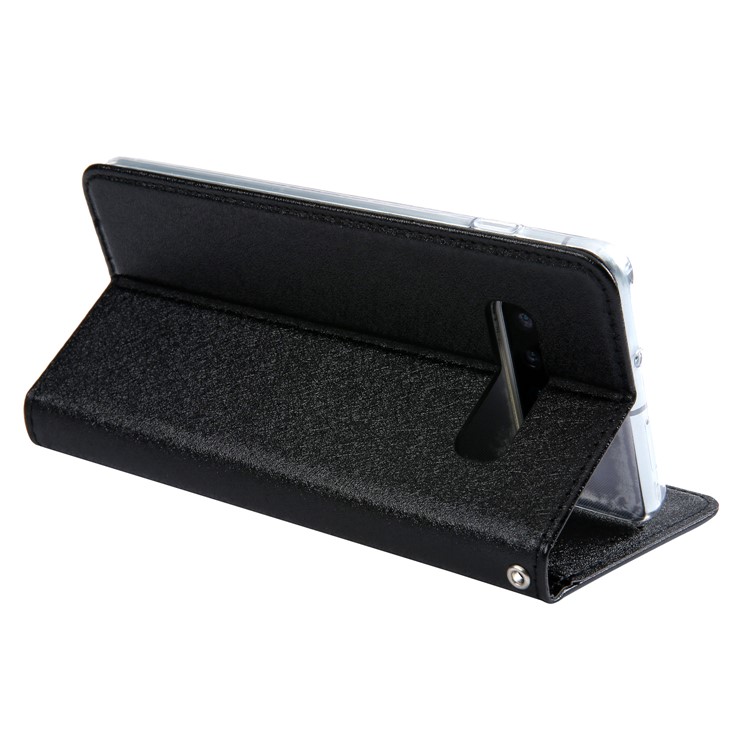 CMAI2 Silk Texture Leather Wallet Case for Samsung Galaxy S10 - Black-6
