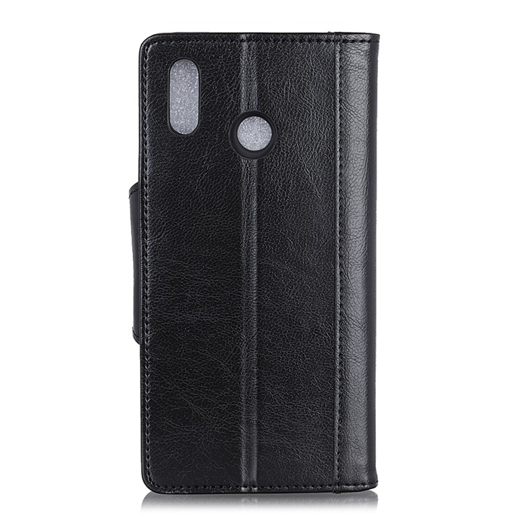 Textured PU Leather Wallet Stand Phone Cover for Samsung Galaxy A30/A20 - Black-12