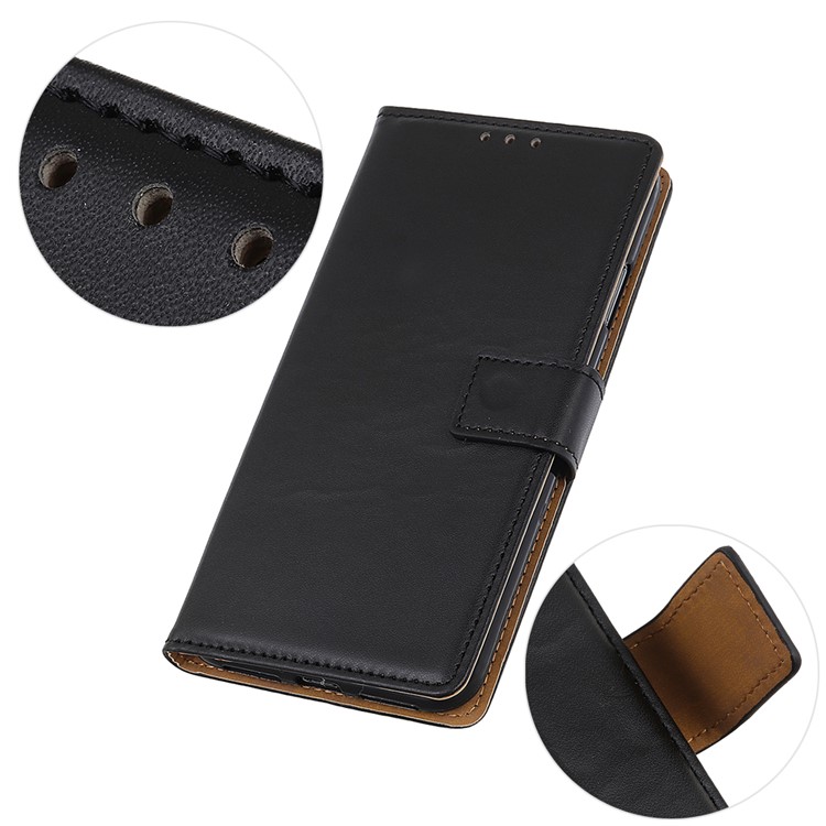 Wallet Stand Leather Mobile Phone Shell for Samsung Galaxy S10 5G - Black-3