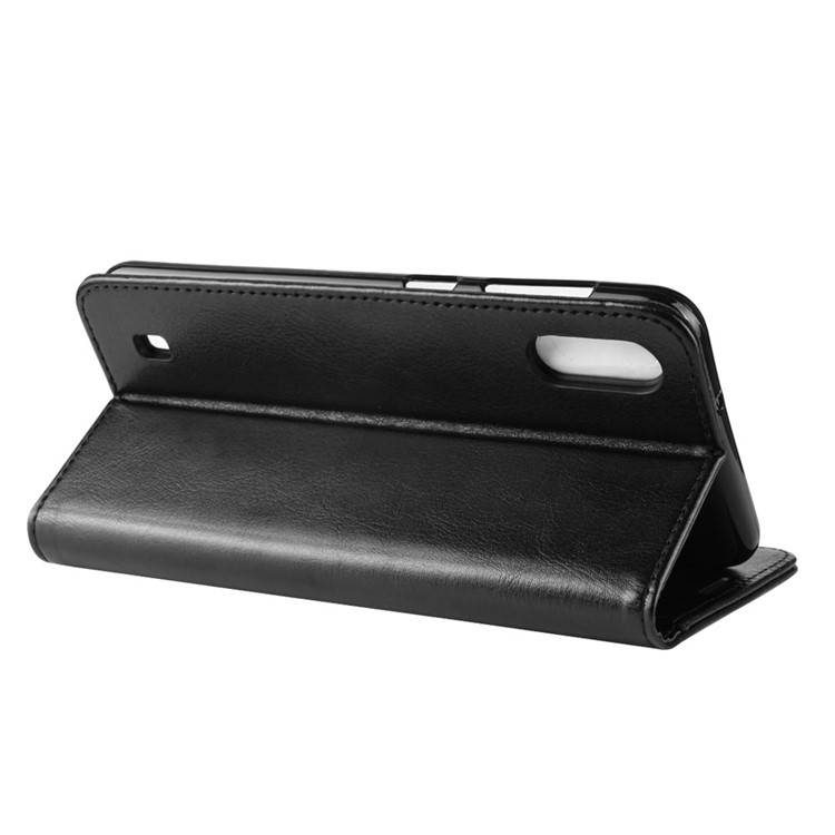 Crazy Horse [Wallet Stand] Leather Phone Shell for Samsung Galaxy M10 - Black-7