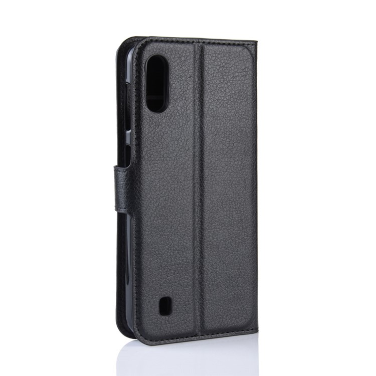 Litchi Skin Wallet Leather Stand Case for Samsung Galaxy M10 - Black-7