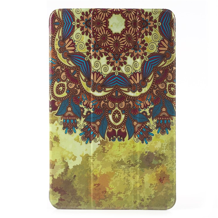 

Tri-fold Leather Tablet Case for Samsung Galaxy Tab E 9.6 T560 - Henna Mehndi Pattern