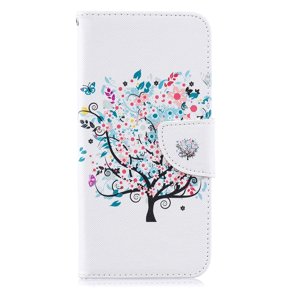 Musterdruck PU Leder Flip Cover Für Samsung Galaxy A50 / A50s / A30s - Blumener Baum-2