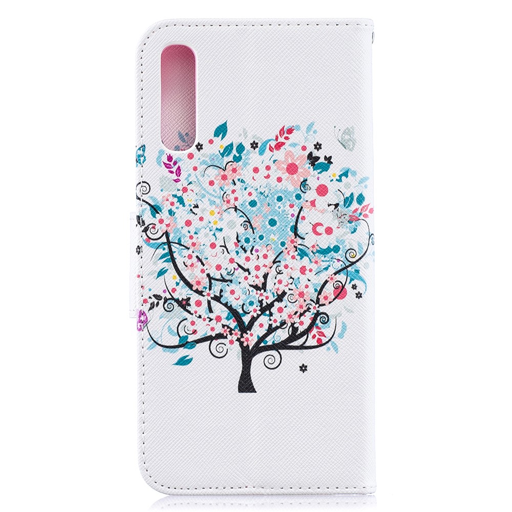 Musterdruck PU Leder Flip Cover Für Samsung Galaxy A50 / A50s / A30s - Blumener Baum-3