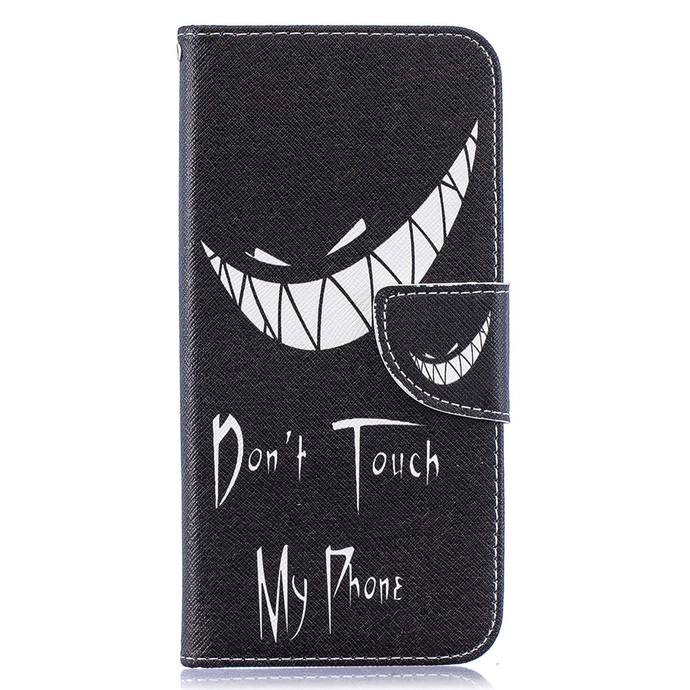 Pattern Printing PU Leather Flip Cover for Samsung Galaxy A50 / A50s / A30s - Do not Touch My Phone-2