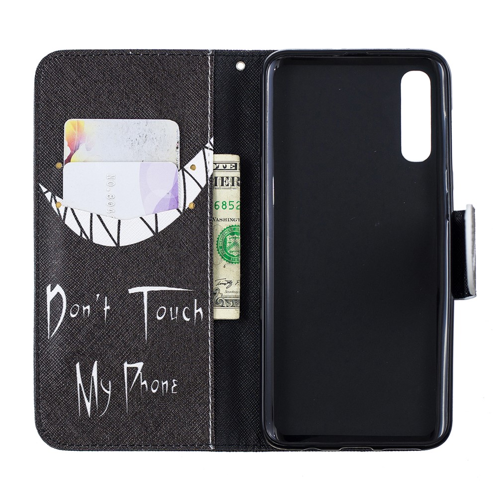 Pattern Printing PU Leather Flip Cover for Samsung Galaxy A50 / A50s / A30s - Do not Touch My Phone-4