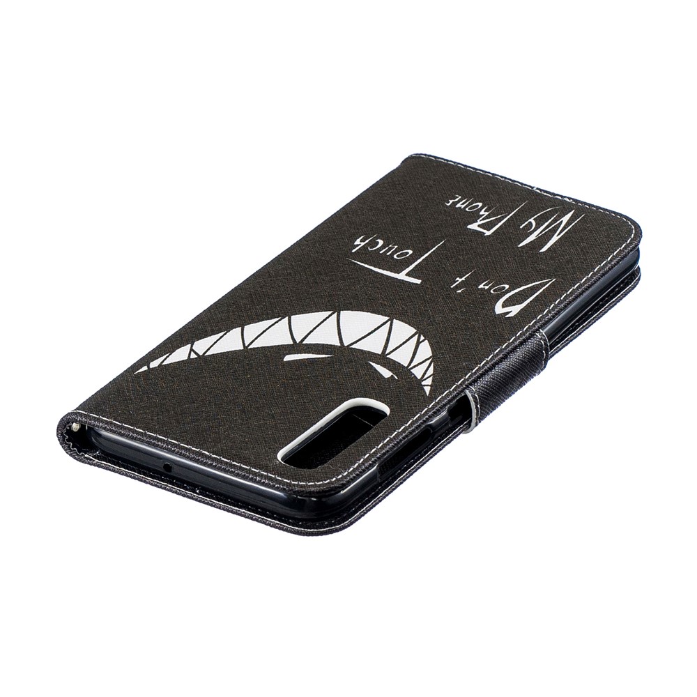Pattern Printing PU Leather Flip Cover for Samsung Galaxy A50 / A50s / A30s - Do not Touch My Phone-8