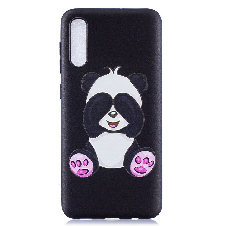 Embossment Patterned TPU Soft Protector Cover Case for Samsung Galaxy A50 / A50s / A30s - Cute Panda-2