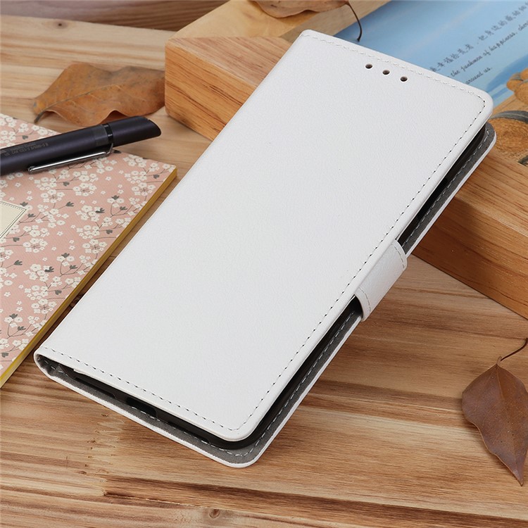 Wallet Leather Stand Case for Samsung Galaxy A50 - White-9